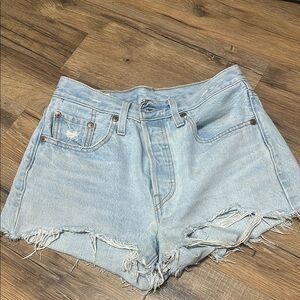 Light Blue Denim Women's Shorts
